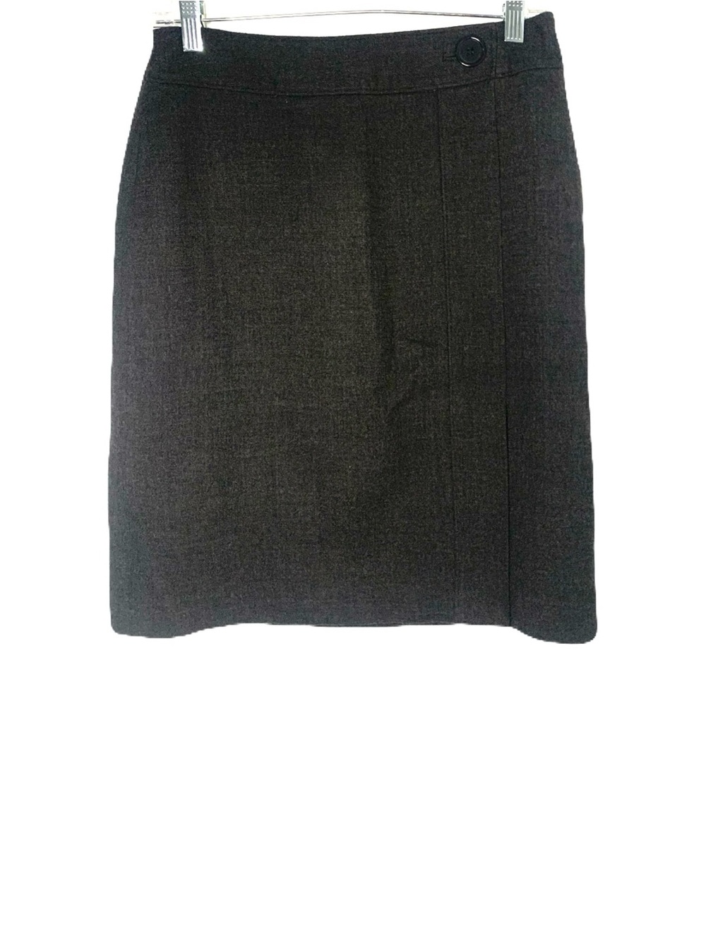 NWT Vintage Jones New York Size 10 Charcoal Gray 100% Wool Straight Midi Skirt